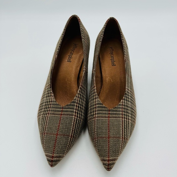 Jeffrey Campbell Vintage 50s Style Plaid Halt Block Heels - Picture 3 of 8
